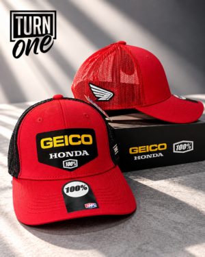Gorra 100% Geico Honda [Roja] [Roja/Negra]