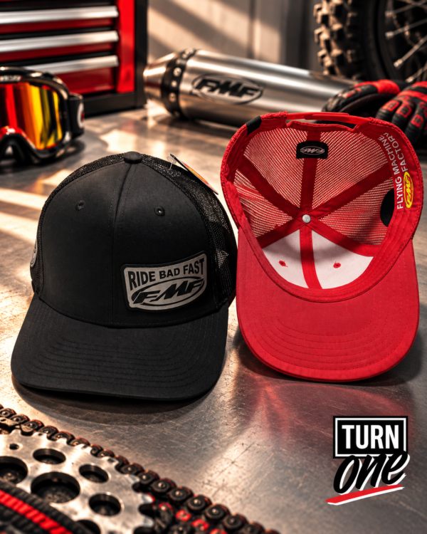Gorra FMF "Ride Bad Fast" [Negra] [Roja]