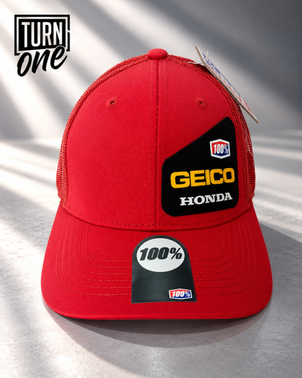 Gorra 100% Geico Honda [Roja] [Roja/Negra]