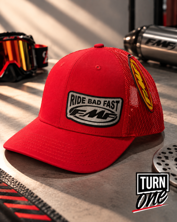 Gorra FMF "Ride Bad Fast" [Negra] [Roja]